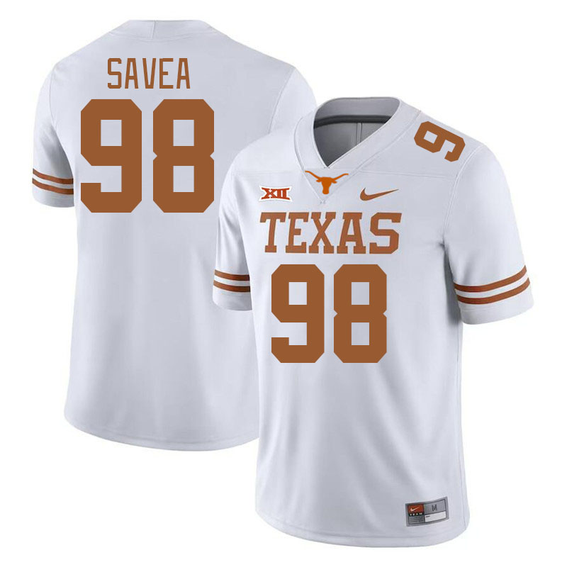 Men #98 Tiaoalii Savea Texas Longhorns College Football Jerseys Stitched-White